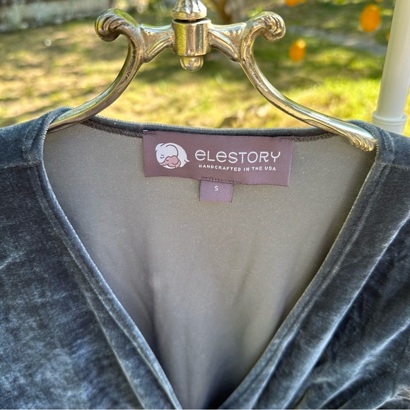 EleStory Velvet Faux Wrap Top - Picture 3 of 3